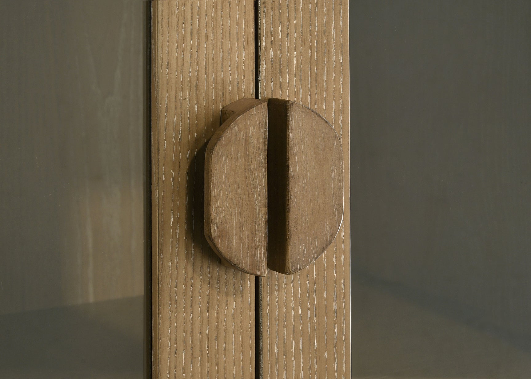 Adina Distressed Light Brown 77-inch Tall Display Cabinet - Ornate Home