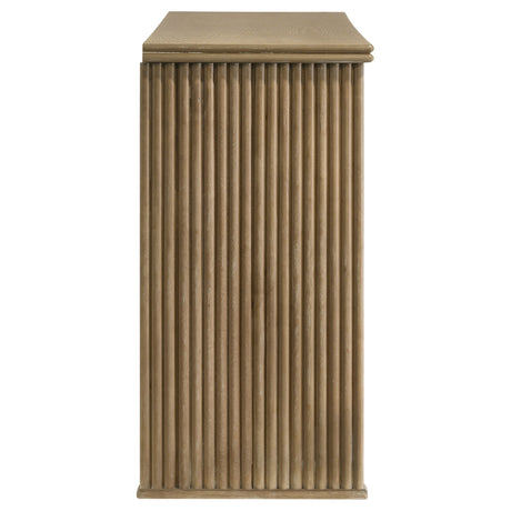 Adina Distressed Light Brown 8-piece Extension Dining Set - Ornate Home