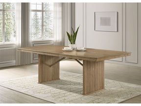 Adina Distressed Light Brown 89-inch Extension Dining Table - Ornate Home