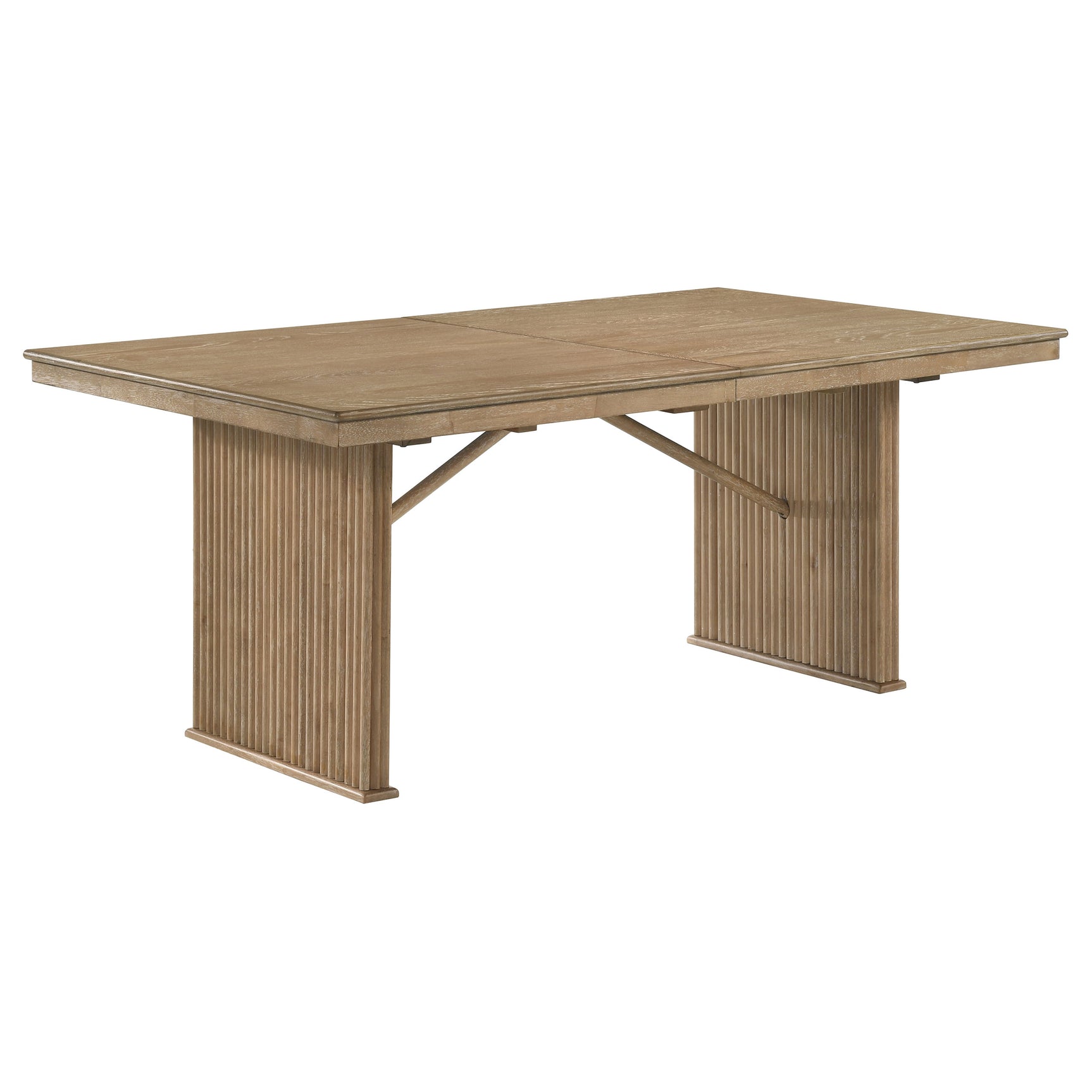 Adina Distressed Light Brown 89-inch Extension Dining Table - Ornate Home