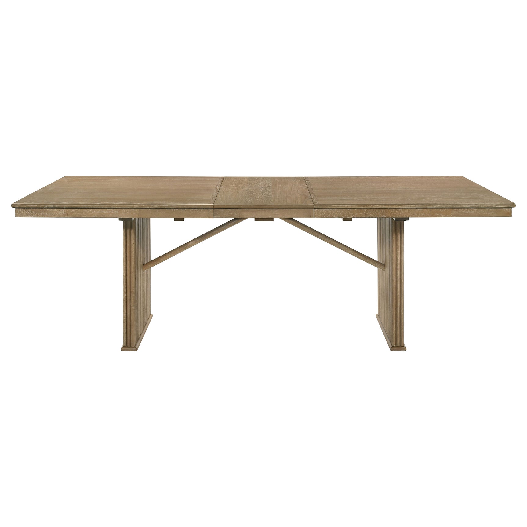 Adina Distressed Light Brown 89-inch Extension Dining Table - Ornate Home