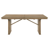Adina Distressed Light Brown 89-inch Extension Dining Table - Ornate Home