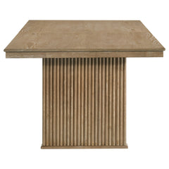 Adina Distressed Light Brown 89-inch Extension Dining Table - Ornate Home