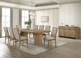 Adina Distressed Light Brown 89-inch Extension Dining Table - Ornate Home