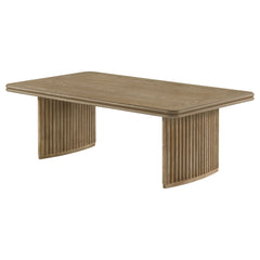 Adina Distressed Light Brown Rectangular Wood Coffee Table - Ornate Home