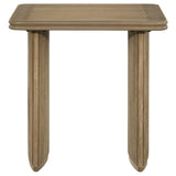 Adina Distressed Light Brown Square Wood Side End Table - Ornate Home