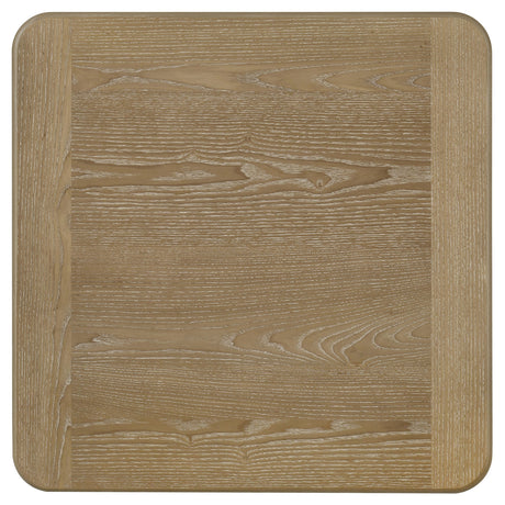 Adina Distressed Light Brown Square Wood Side End Table - Ornate Home