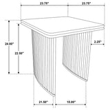 Adina Distressed Light Brown Square Wood Side End Table - Ornate Home