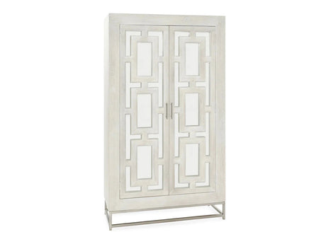 Adina Whitewash Tall Cabinet - Ornate Home