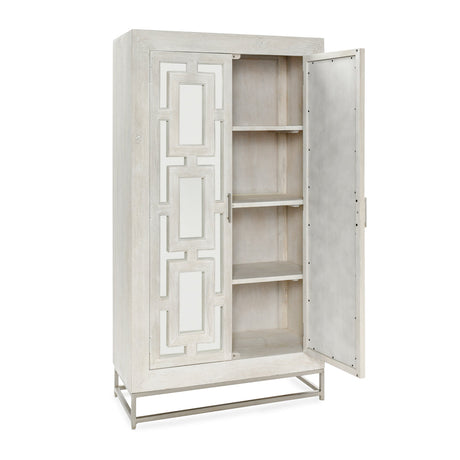 Adina Whitewash Tall Cabinet - Ornate Home
