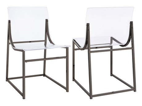 Adino Black Nickel Side Chair (Set of 2) - Ornate Home