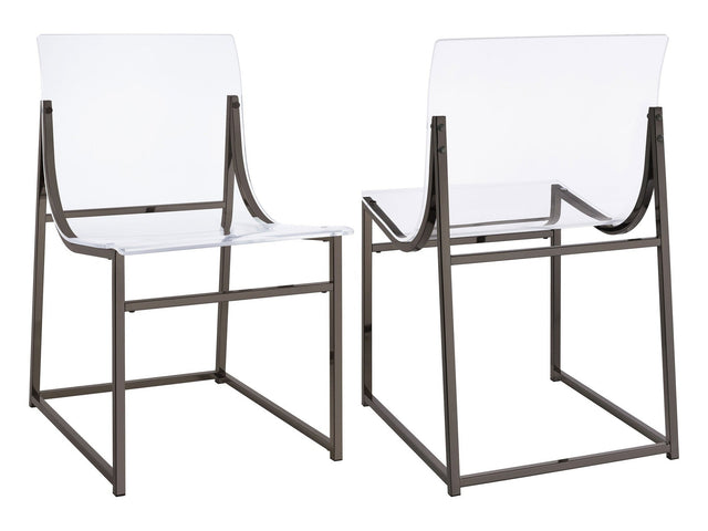 Adino Black Nickel Side Chair (Set of 2) - Ornate Home