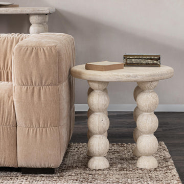Adir Cream End Table - Ornate Home