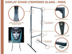 Adjustable Metal Display Stand (Tempered Glass) Wall Art - Ornate Home