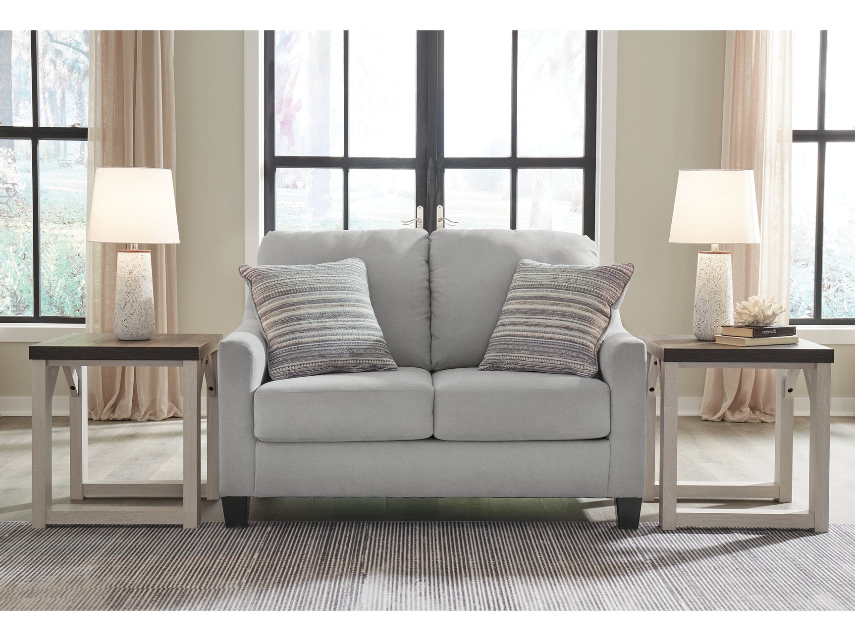 Adlai Gray Loveseat - Ornate Home