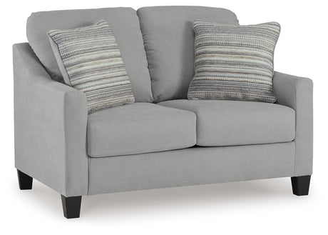 Adlai Gray Loveseat - Ornate Home