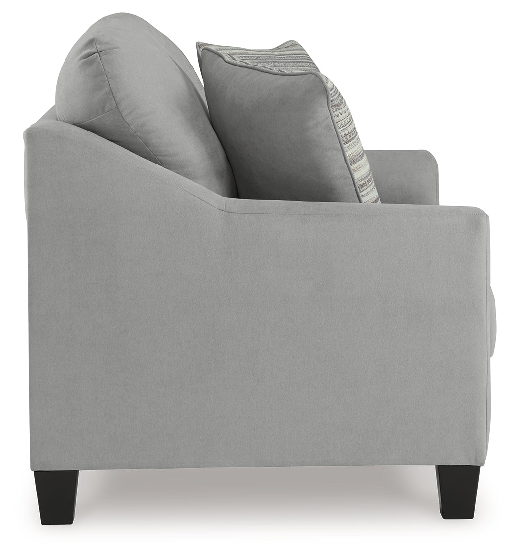Adlai Gray Loveseat - Ornate Home