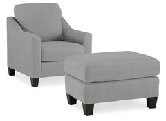 Adlai Shadow Chair & Ottoman - Ornate Home