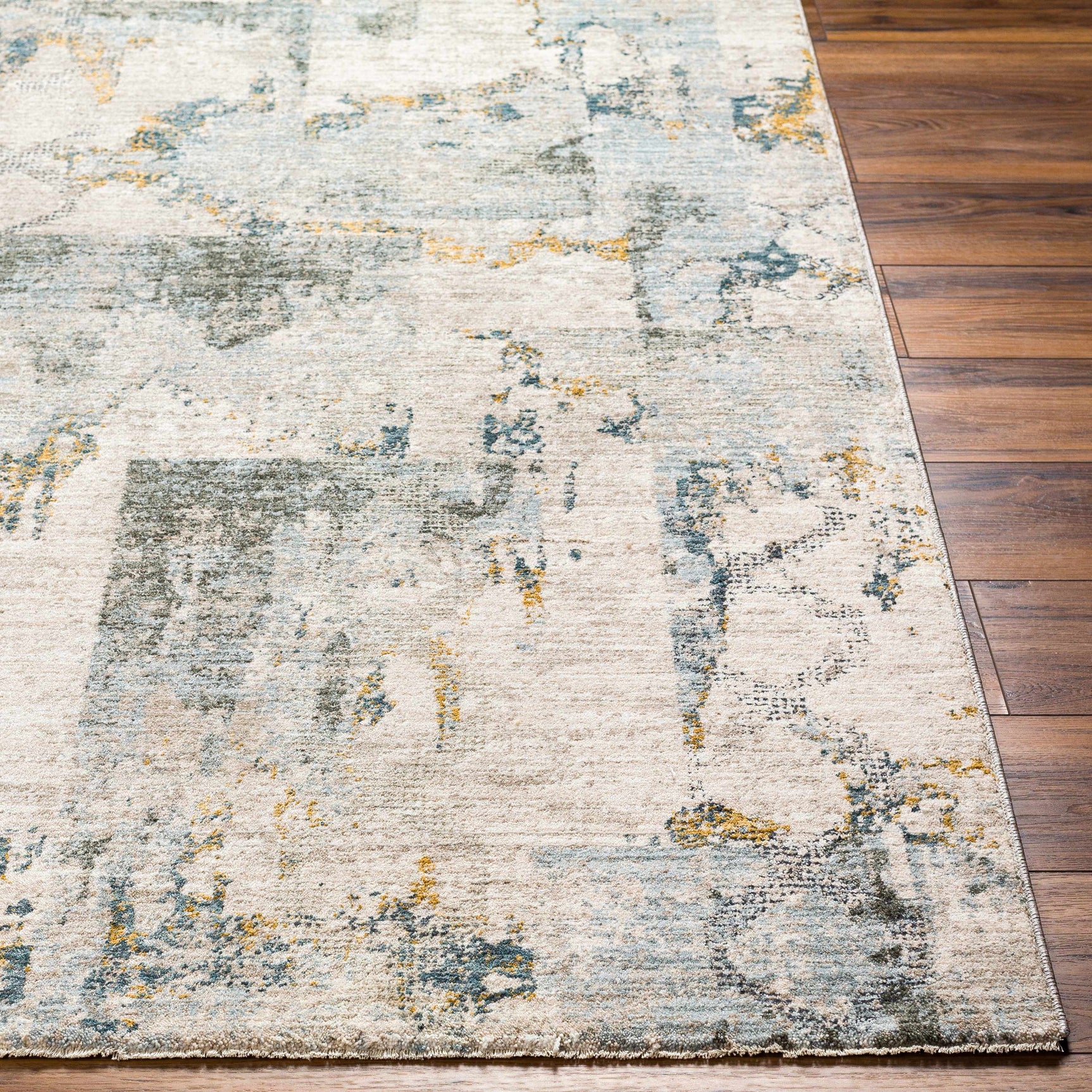 Adlai Textured Rug with Fringes - Ornate Home