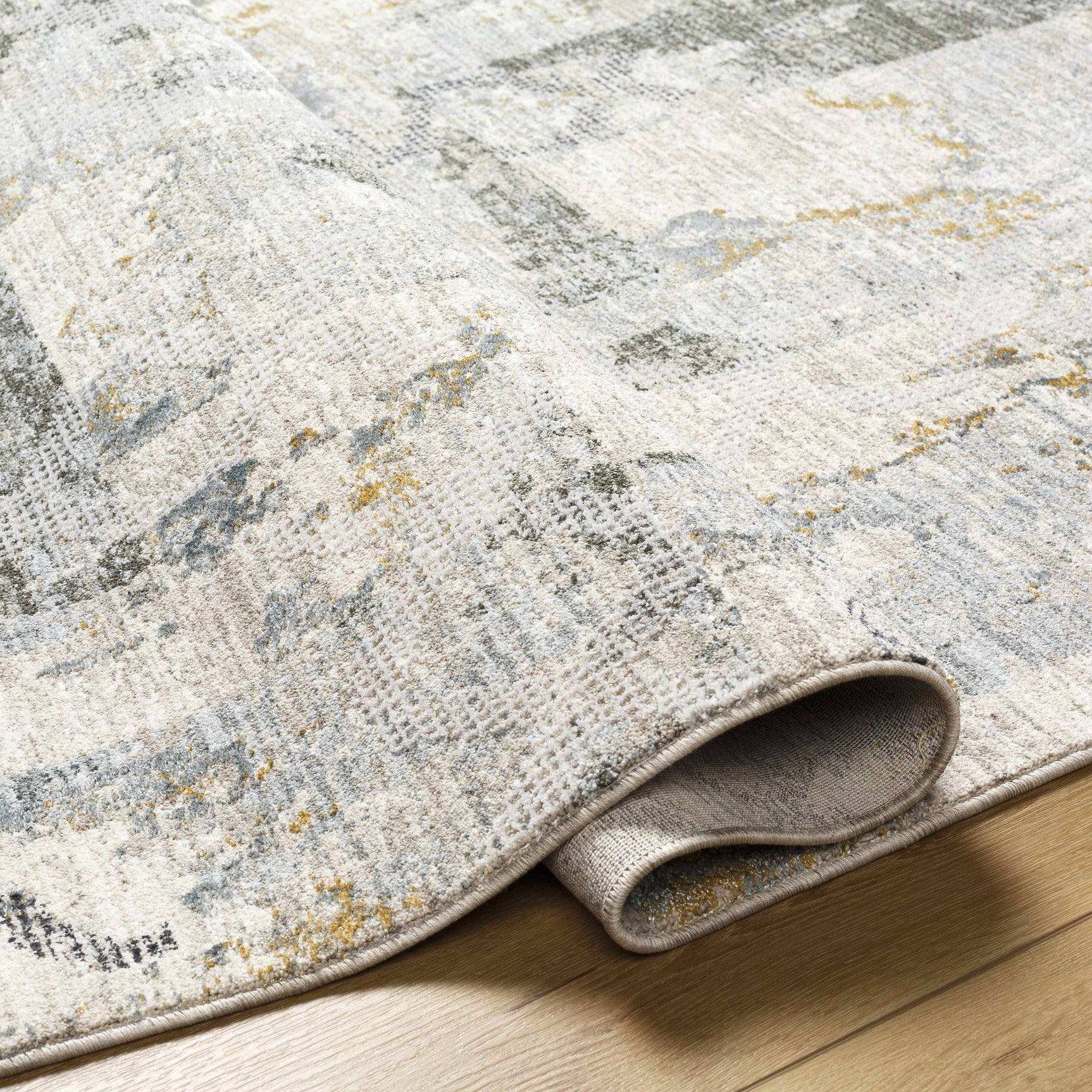 Adlai Textured Rug with Fringes - Ornate Home