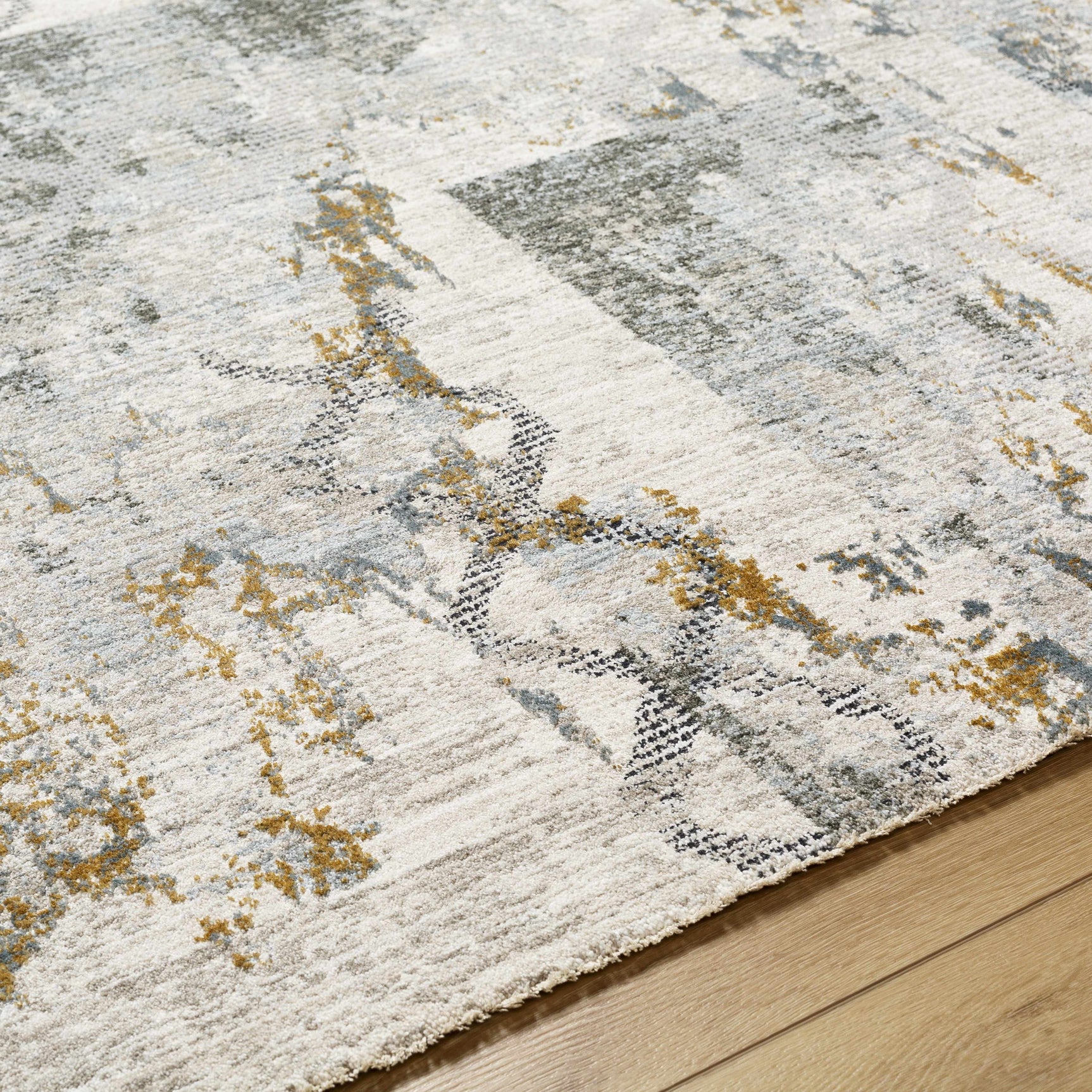 Adlai Textured Rug with Fringes - Ornate Home