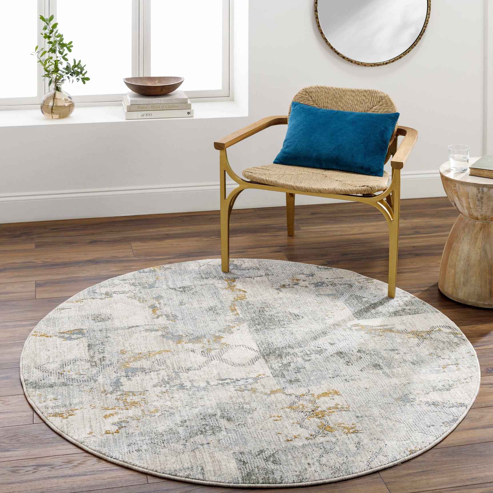 Adlai Textured Rug with Fringes - Ornate Home