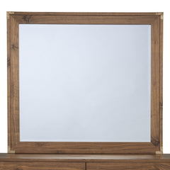 Adler Beveled Glass Mirror in Natural Walnut - Ornate Home