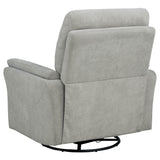 Adler Ivory Upholstered Power Swivel Glider Recliner - Ornate Home