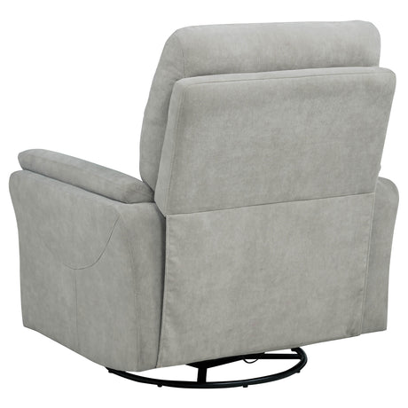 Adler Ivory Upholstered Power Swivel Glider Recliner - Ornate Home