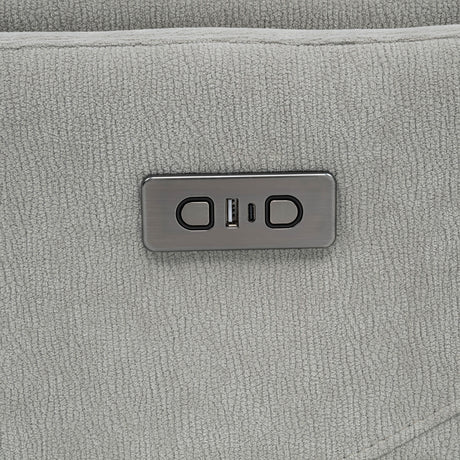 Adler Ivory Upholstered Power Swivel Glider Recliner - Ornate Home