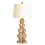Adler Natural Adler Turreted Woven Table Lamp - Ornate Home