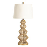 Adler Natural Adler Turreted Woven Table Lamp (Set of 2) - Ornate Home