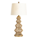 Adler Natural Adler Turreted Woven Table Lamp (Set of 2) - Ornate Home