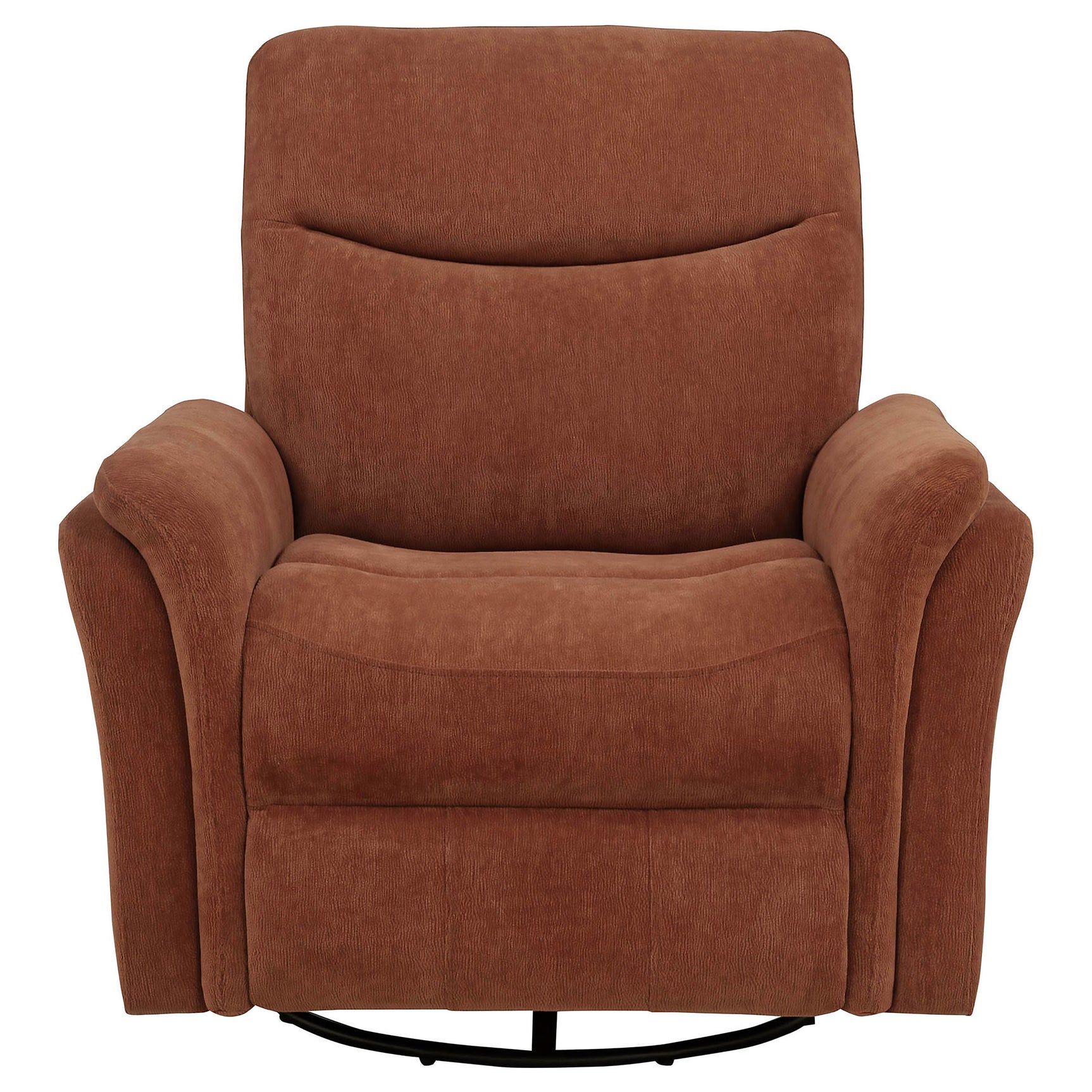 Adler Rust Upholstered Power Swivel Glider Recliner - Ornate Home
