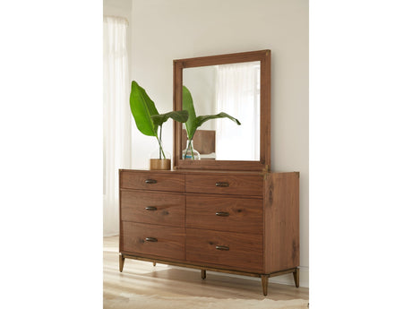 Adler Six Drawer Dresser in Natural Walnut - Ornate Home