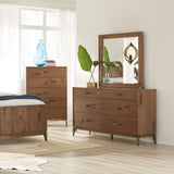 Adler Six Drawer Dresser in Natural Walnut - Ornate Home