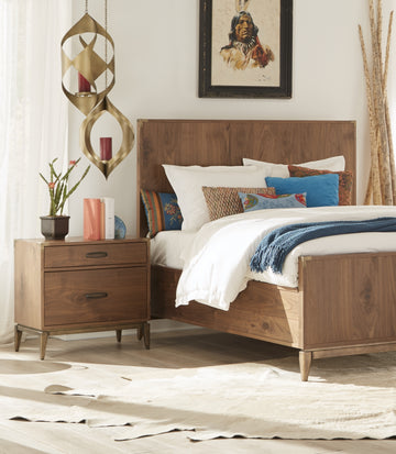 Adler Two Drawer Nightstand in Natural Walnut - Ornate Home