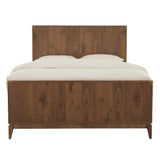 Adler Wood California King Panel Bed in Natural Walnut - Ornate Home