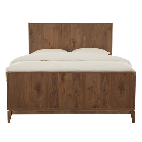 Adler Wood California King Panel Bed in Natural Walnut - Ornate Home