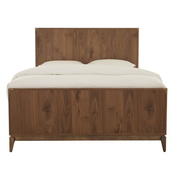 Adler Wood Eastern King Panel Bed in Natural Walnut - Ornate Home