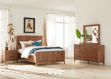 Adler Wood Full Panel Bed in Natural Walnut - Ornate Home
