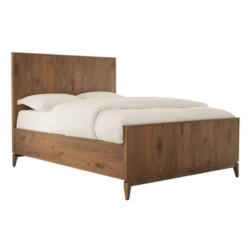 Adler Wood Full Panel Bed in Natural Walnut - Ornate Home