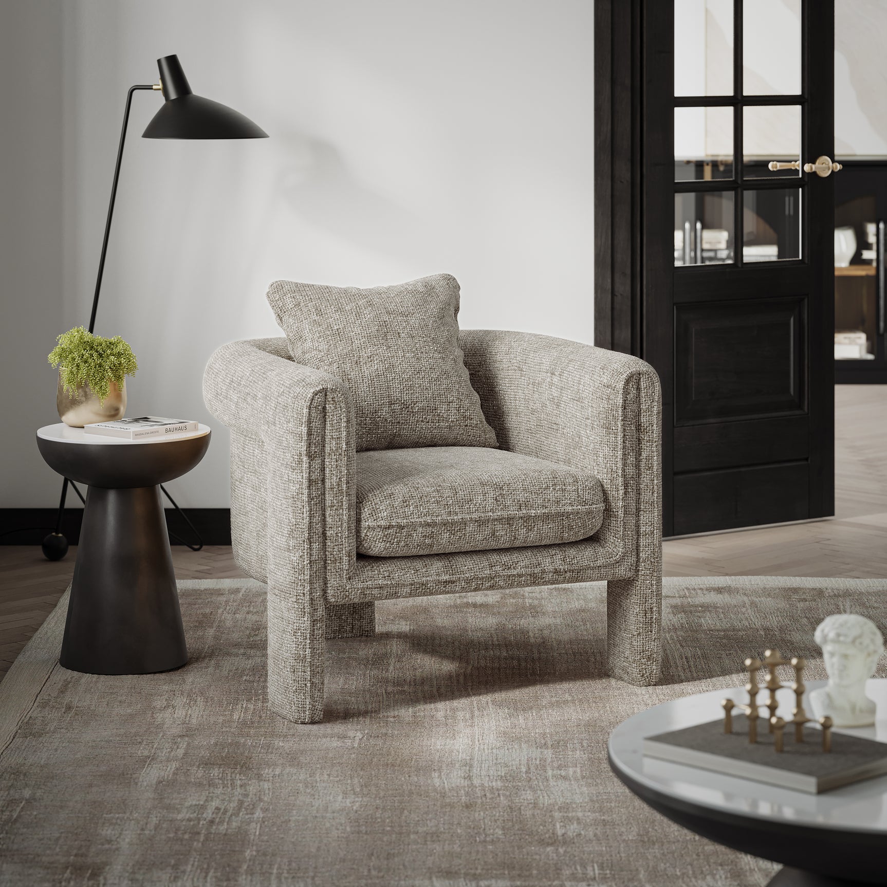 Adley Oyster Accent Chair - Ornate Home