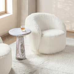 Adley Vanilla Swivel Chair