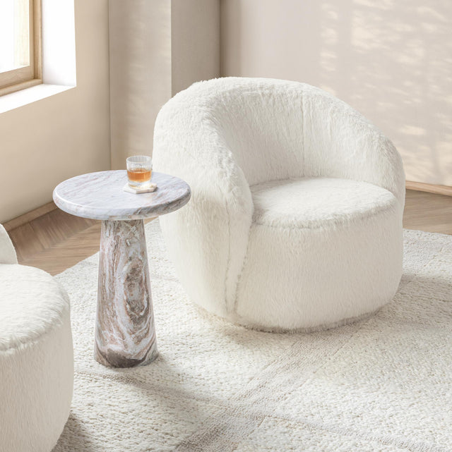 Adley Vanilla Swivel Chair