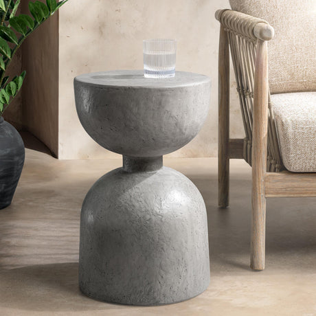 Adna Athena Gray Outdoor Accent Table - Ornate Home