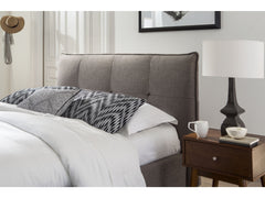 Adona Upholstered Full Headboard in Dolphin Linen - Ornate Home