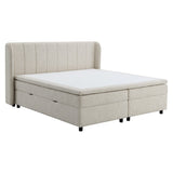 Adonia Beige Eastern King Bed W/Storage - Ornate Home