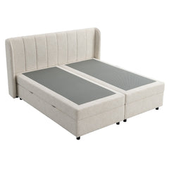 Adonia Beige Eastern King Bed W/Storage - Ornate Home