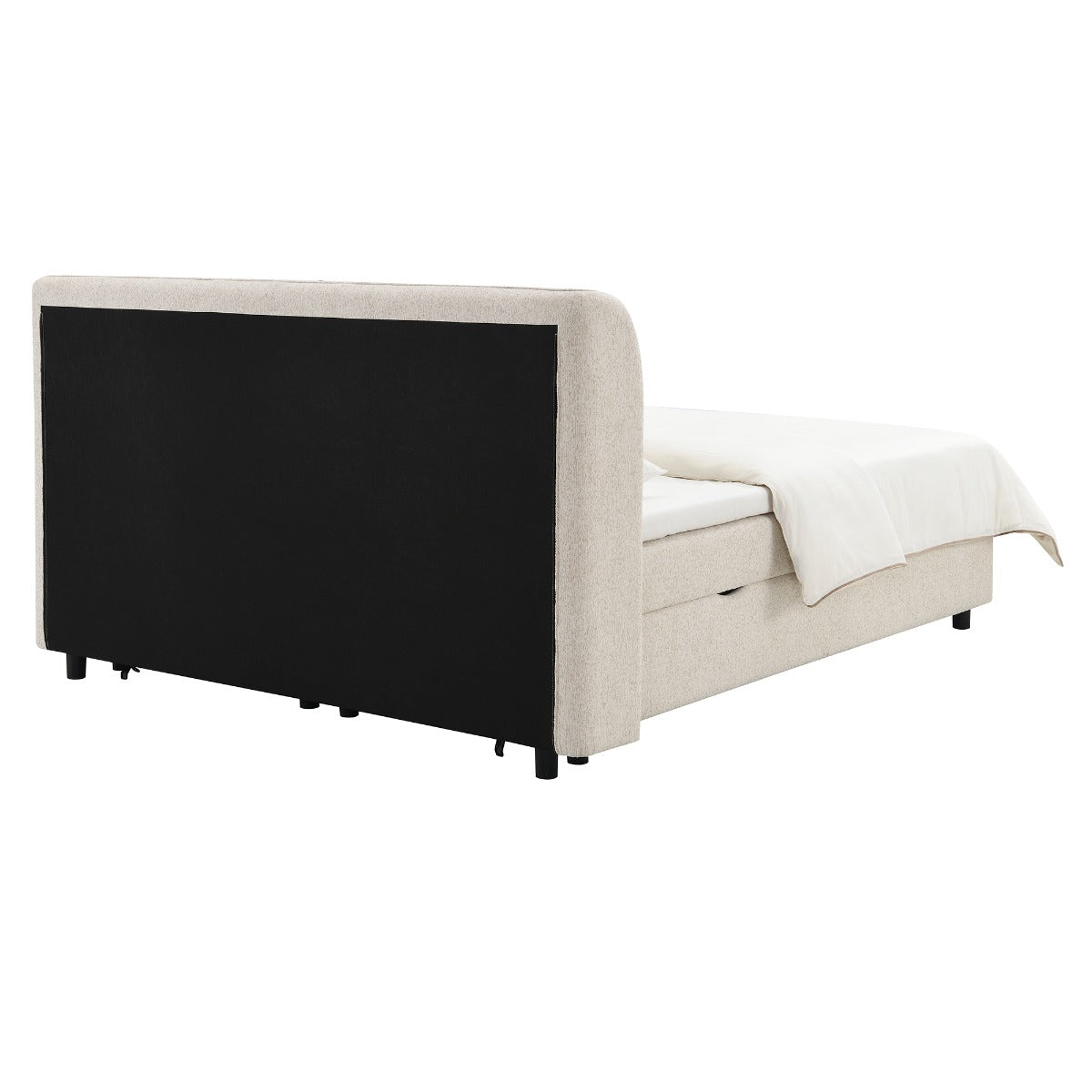 Adonia Beige Eastern King Bed W/Storage - Ornate Home